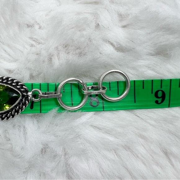 Peridot Rope Design 925 Pendant Bracelet Earrings & Chain - Picture 9 of 11